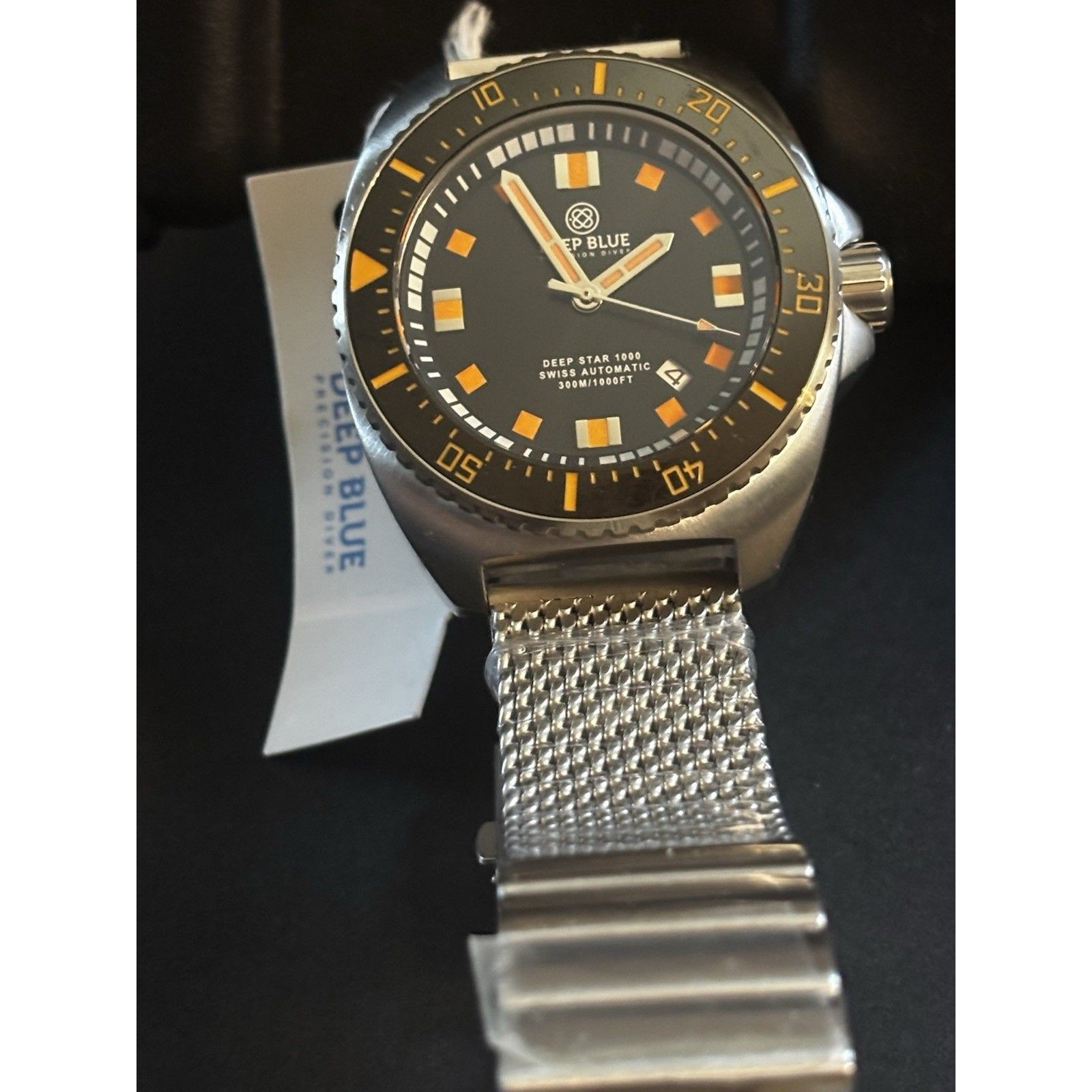Deep Blue Deep Star 1000 Auto Precision World Diver 500m 44mm Ss Band New W/Box — image 3 of 8